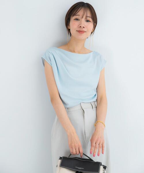 tシャツ クールタッチ デザインドレープカットソー レディース