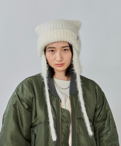 「OVERRIDE」 ニットキャップ 57~59cm ブラック レディース_画像4