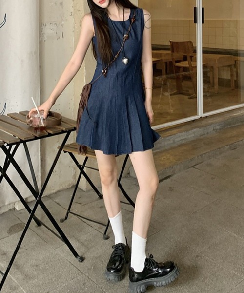 Roger&Raw（ロジャーアンドロウ） ワンピース デニム ノースリーブ