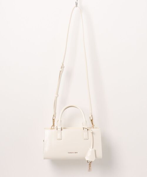 「CHARLES & KEITH」 2WAYバッグ S クリーム レディース_画像6