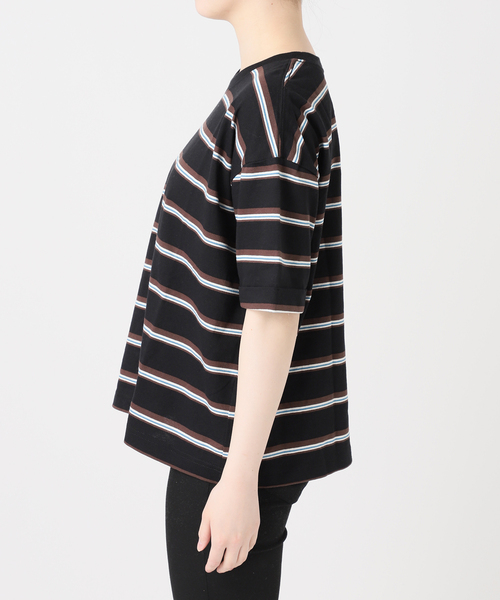 tシャツ 「追加2」汗ジミ防止ボーダービッグT レディースの画像