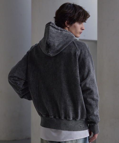 「CLEL」 ジップアップパーカー M ブラック メンズ_画像9