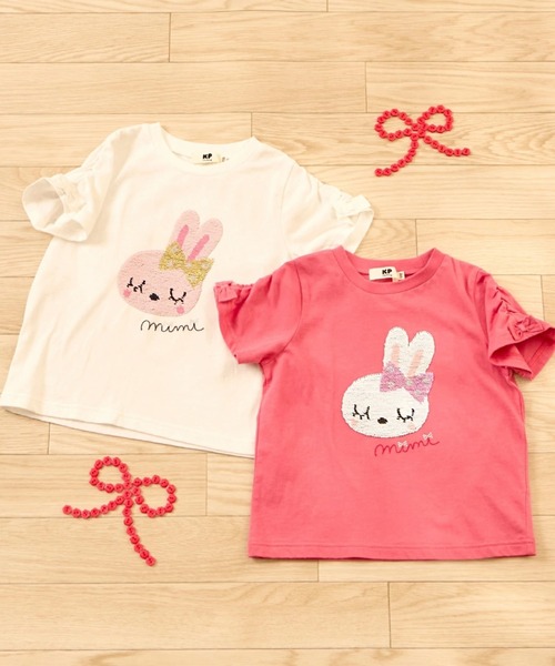 KP tシャツ mimiちゃん スパンコール刺しゅう Tシャツ キッズ 子供服