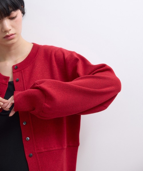ADAM ET ROPE'（アダムエロペ） カーディガン FREE レッド レディース