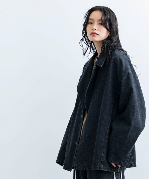 「JUNRED」 デニムジャケット L ブラック メンズ_画像2