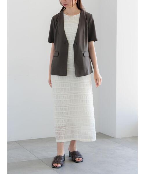 「Te chichi」 ノースリーブワンピース F ベージュ レディース_画像4