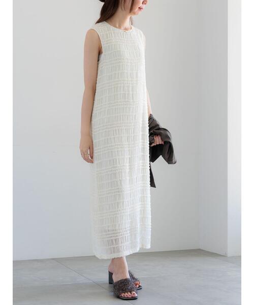 「Te chichi」 ノースリーブワンピース F ベージュ レディース_画像7