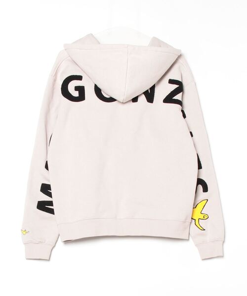 「Mark Gonzales」 ジップアップパーカー MEDIUM グレイッシュベージュ メンズ_画像2