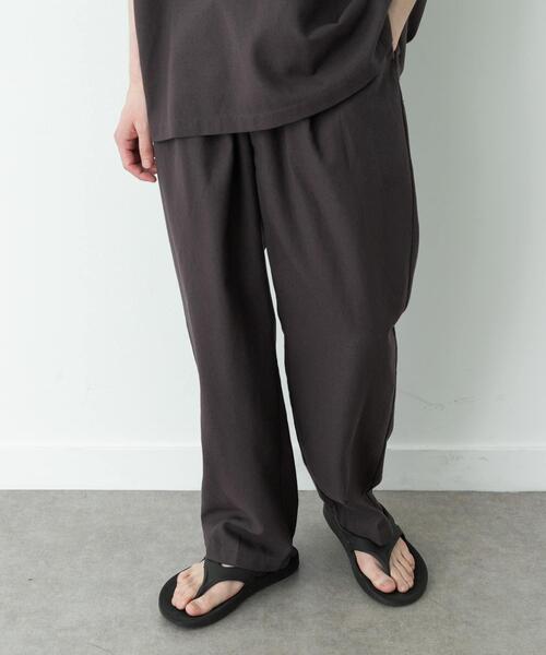 アーツ＆サイエンス リネン混パンツ 黒 URBAN RESEARCH Sonny Label パンツ 接触冷感リネン混テーパードパンツ