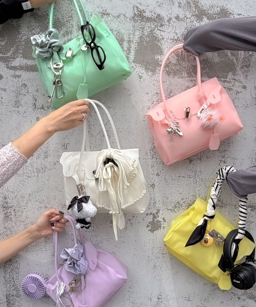 ^^♡ゼリーバッグjellybag DearMyLoveRose（ディアマイラブローズ） ハンドバッグ ミルキー