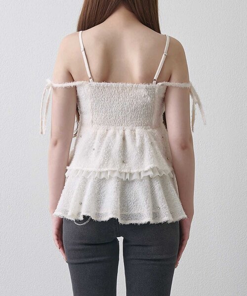 Belle Charme ブラウス シャツ 「Belle Charme」Shaggy Peplum Tunic 