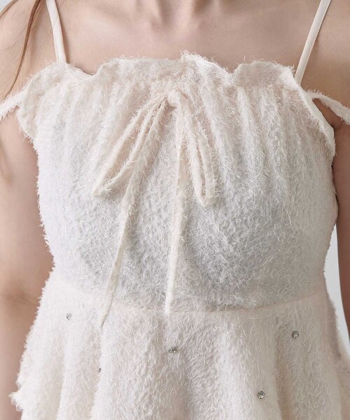 Belle Charme ブラウス シャツ 「Belle Charme」Shaggy Peplum Tunic 