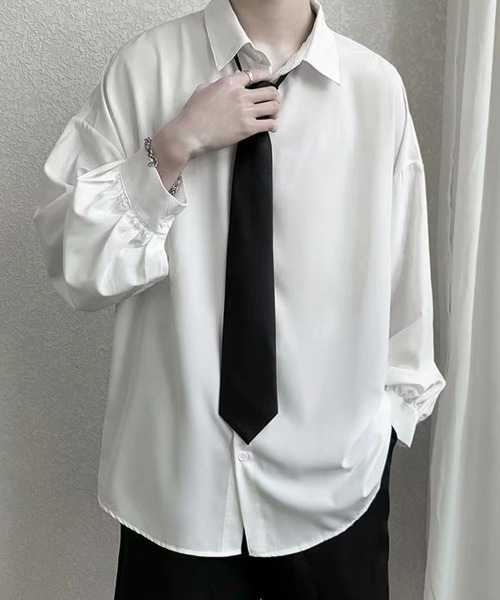 「NEW GENTLEMAN」 長袖シャツ M ホワイト メンズ_画像9