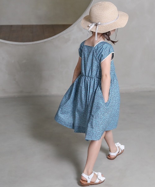 「n.o.u.s」 「KIDS」ノースリーブワンピース 110cm グリーン キッズ_画像2