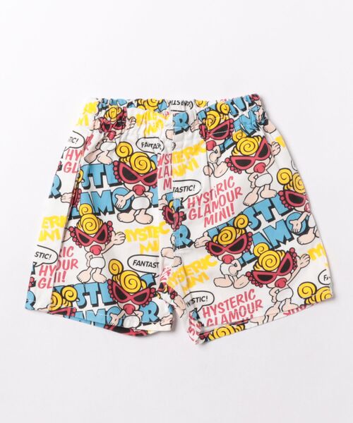 ヒスミニ セットアップ 半袖 半ズボン キッズ 100 HYSTERIC MINI（ヒステリックミニ） ハーフパンツ パンツ 短パン