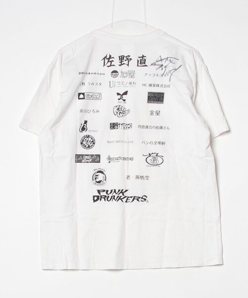 「PUNK DRUNKERS」 半袖Tシャツ L ホワイト メンズ_画像2