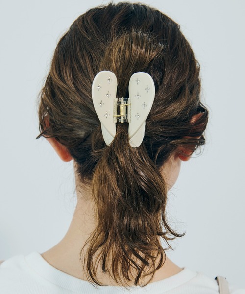 GOLDY（ゴールディ） ヘアクリップ ビッグ ハート ビジュー アセチ