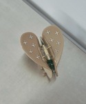 ヘアクリップ ビッグ ハート ビジュー アセチ...の詳細画像2