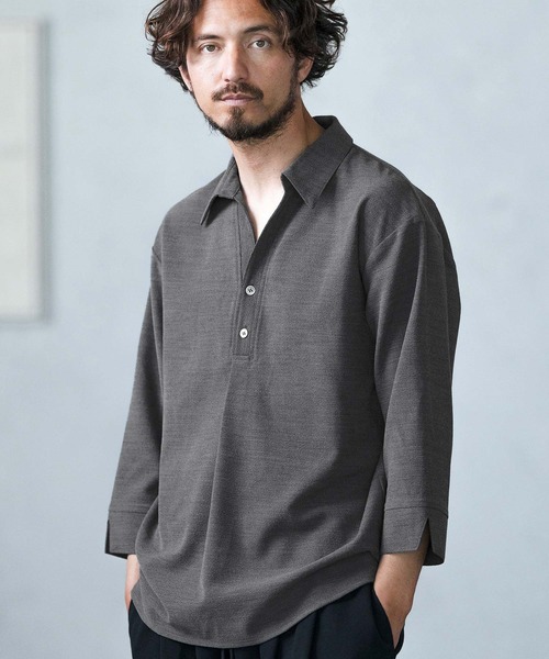 「Magine」 長袖シャツ 46 ブラック メンズ_画像6
