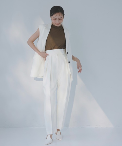 「anuans」 パンツ MEDIUM ブラック レディース_画像3