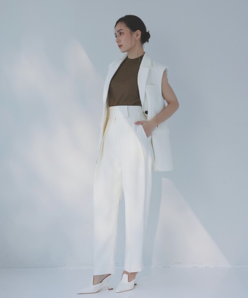 「anuans」 パンツ MEDIUM ブラック レディース_画像5