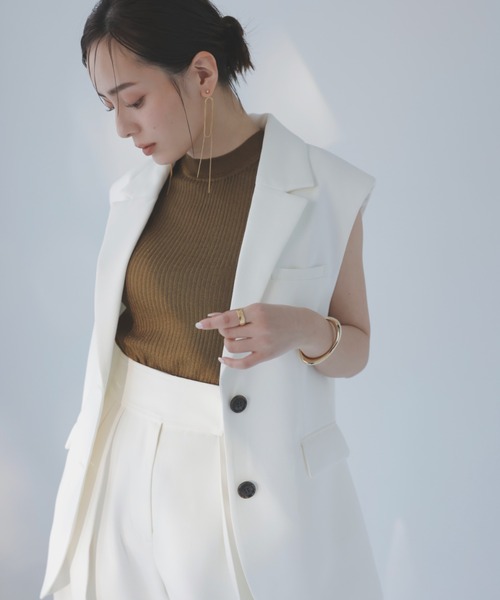「anuans」 パンツ MEDIUM ブラック レディース_画像8