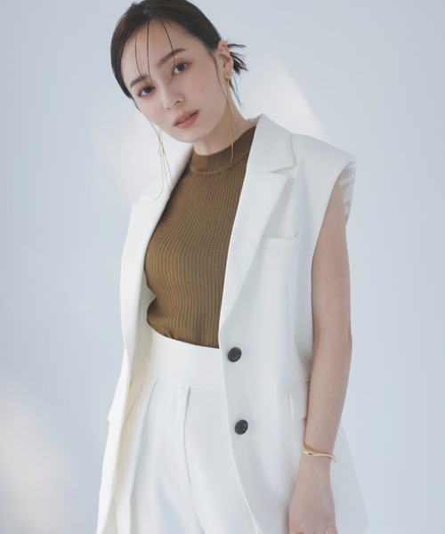 「anuans」 パンツ MEDIUM ブラック レディース_画像9