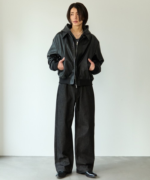 「SINSS」 デニムパンツ X-SMALL ブラック メンズ_画像4