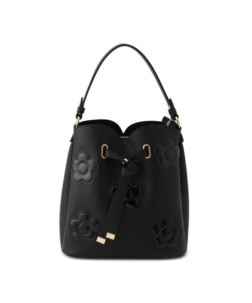 vis×マリークワント コラボ第一弾 デイジーハートカットバッグ ブラック VIS（ビス） ショルダーバッグ バッグ 「MARY QUANT×VIS」デイジー