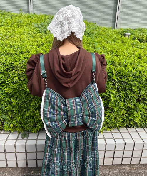WC トートバッグ 「大人気バッグ新作」タータンチェック3WAYリボン