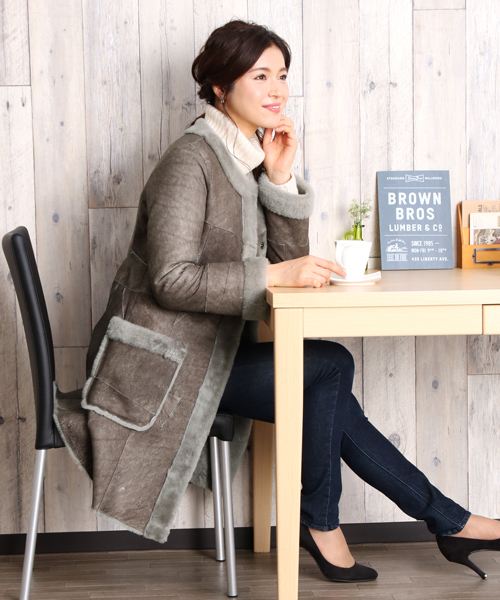 つので ノーカラームートンコート ZOZOTOWN PayPayモール店 - 通販 - PayPayモール クデザイン