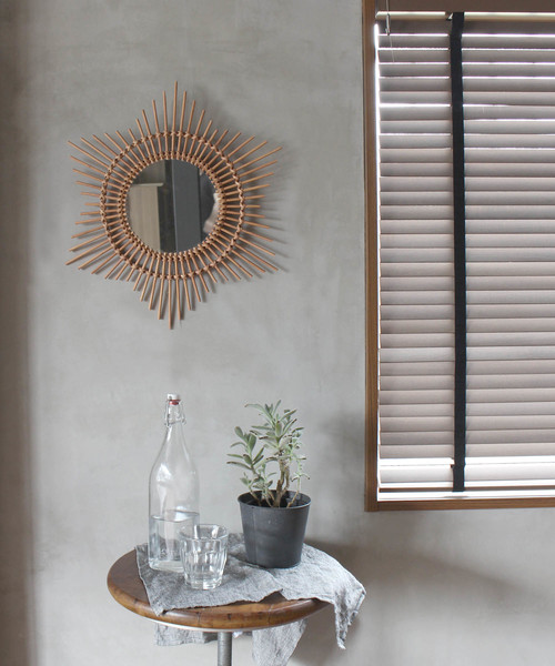 鏡 rotta rattan mirror etoile S / ラタンミラー