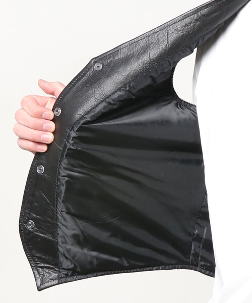 SITRY ベスト ジレ Real leather Cowhide tailored vest/リアル