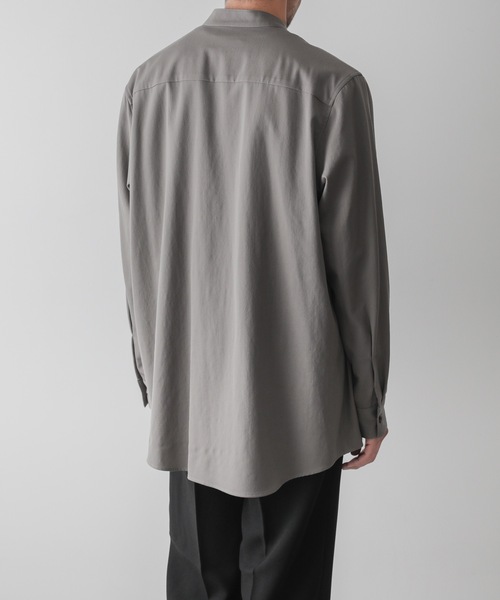 シャツ ブラウス ウールギャバジン バンドカラーシャツ / WOOL GABARDINE BAND COLLAR L/S SHIRT ウールギャバジン バンドカラーシャツ WOOL GABARDINE BAND COLLAR L/S