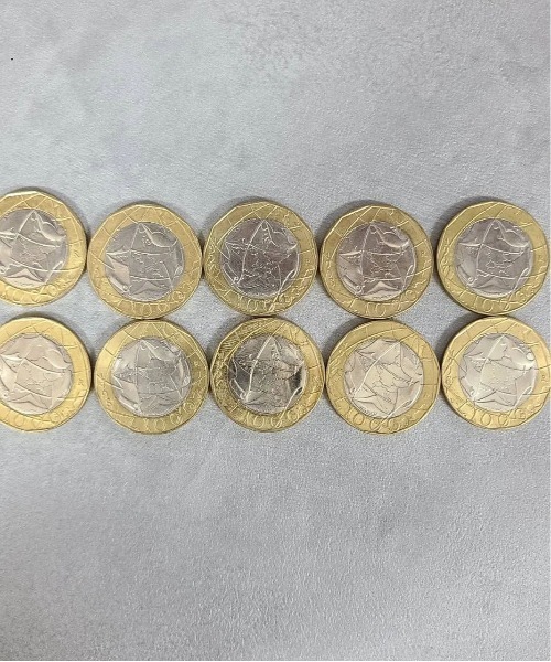 インテリア 「VINTAGE 1000Lira」イタリア バイメタルコイン 10