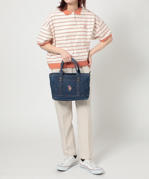 U.S. POLO ASSN ワイドボーダー　トートバック　新品未使用タグ付き U.S. POLO ASSN.】 ユーエスポロアッスン ワイドボーダートート