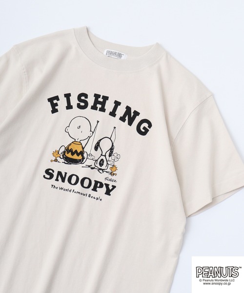 PEANUTS tシャツ LUMBER スヌーピー プリントTシャツ 半袖