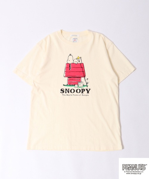 PEANUTS tシャツ LUMBER スヌーピー プリントTシャツ 半袖