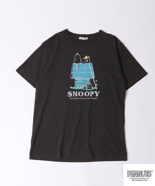 PEANUTS tシャツ LUMBER スヌーピー プリントTシャツ 半袖