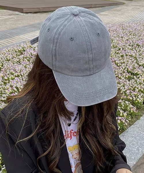 ad thie（アドティエ） キャップ 帽子 ピグメント加工 つば広キャップ