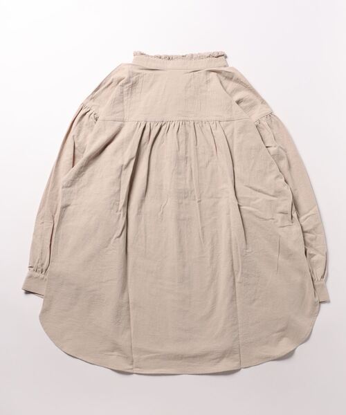 ブラウス シャツ フリルレース衿シャツ「大きいサイズ」 レディース チチカカ ブラウス シャツ フリルレース衿シャツ「大きいサイズ