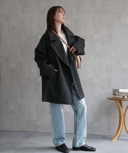 シャギー2wayミドルコート LEPSIM｜シャギー2WAYミドルコート | Rakuten Fashion(楽天