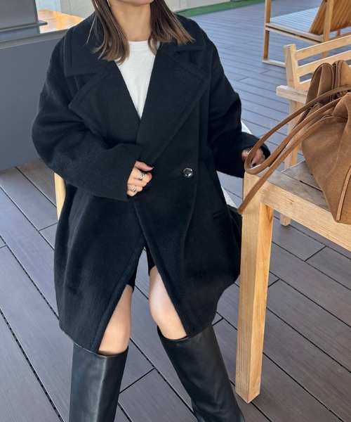 sakishimatokyo ピーコート pコート ミドル丈 シャギーピーコート