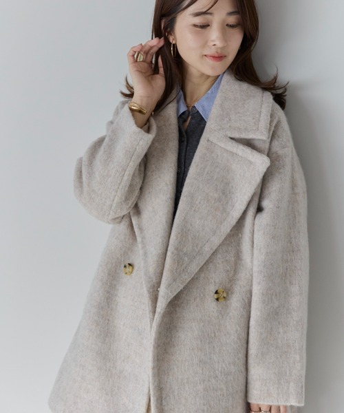 ＮIＮE ピーコート　Pコート　美品 sakishimatokyo ピーコート pコート ミドル丈 シャギーピーコート