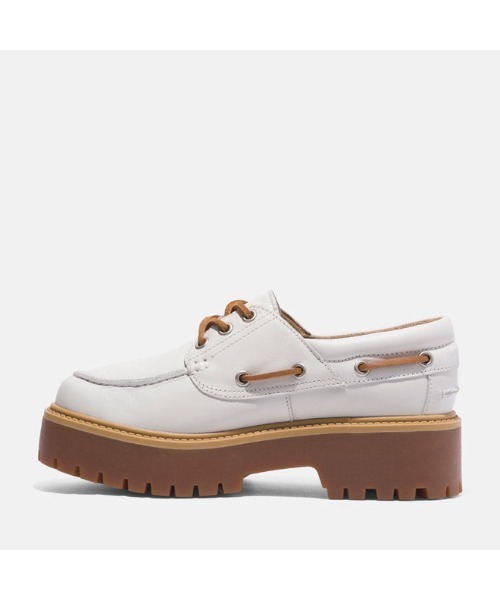 ティンバーランド、ホワイトレザー デッキシューズ Timberland（ティンバーランド）の「メンズ クラシック レザー