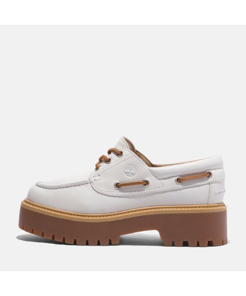 【美品】Timberland ホワイトデッキシューズ ティンバーランド Timberland デッキシューズ レディース 2 EYE