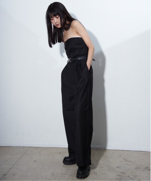 【美品✨】ENFÖLD LONG-STRAP OVERALLS サロペット 黒 雑誌掲載ENFOLD 黒サロペット☆オールインワン