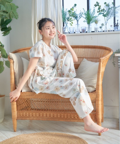 ポール＆ジョー クリザンテームオールシーズンパジャマ（L)　ピンク 楽天市場】【PAUL&JOE PARIS room wear】ポールアンドジョー