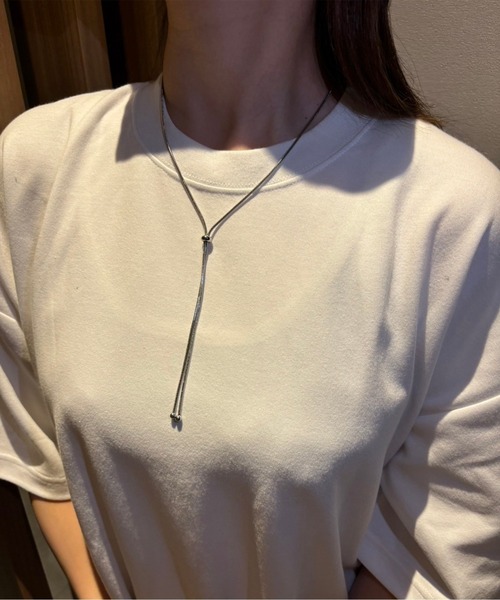 ALWAYS GOOD TIME ネックレス ループタイ型スライダーロングネックレス