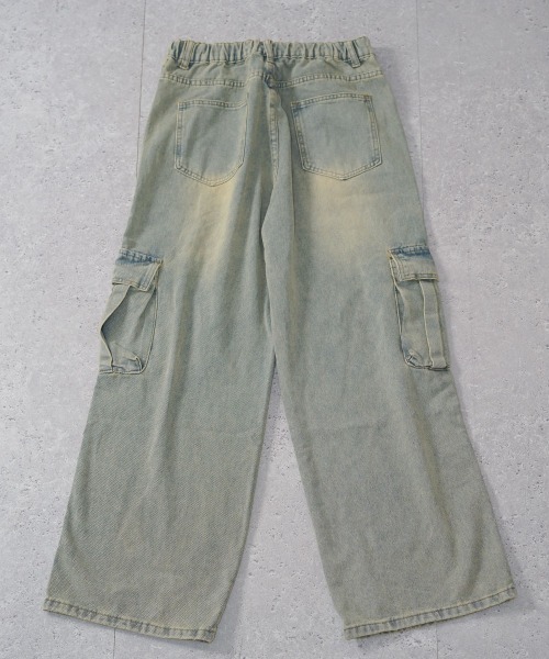 [新品、未使用]　P]ARSONSヴィンテージウォッシュデニムカーゴパンツ 新品、未使用] P]ARSONSヴィンテージウォッシュデニムカーゴ